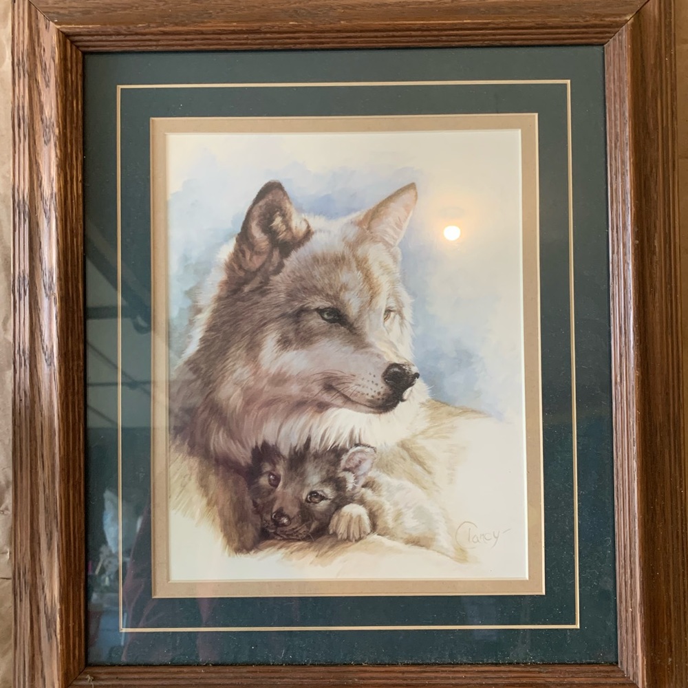 Wolf painting by Clancy